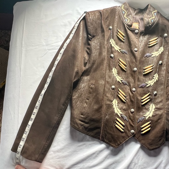 Tribe America Leather Jacket wm 14 - Picture 6 of 13